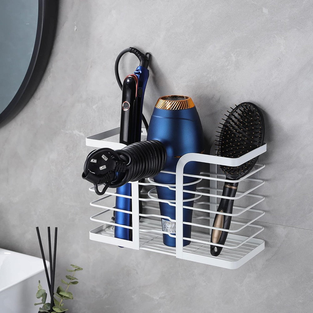 Rebrilliant Hair Dryer Holder Adjustable Height Hair Tool Organizer Bathroom Organizer Hot Styling Tools Storage For Hair Dryer Flat Iron Curling Iron Hair Straightener Wayfair